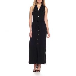 Michael Kors Black Shirt Dress. L. Belt Removed.